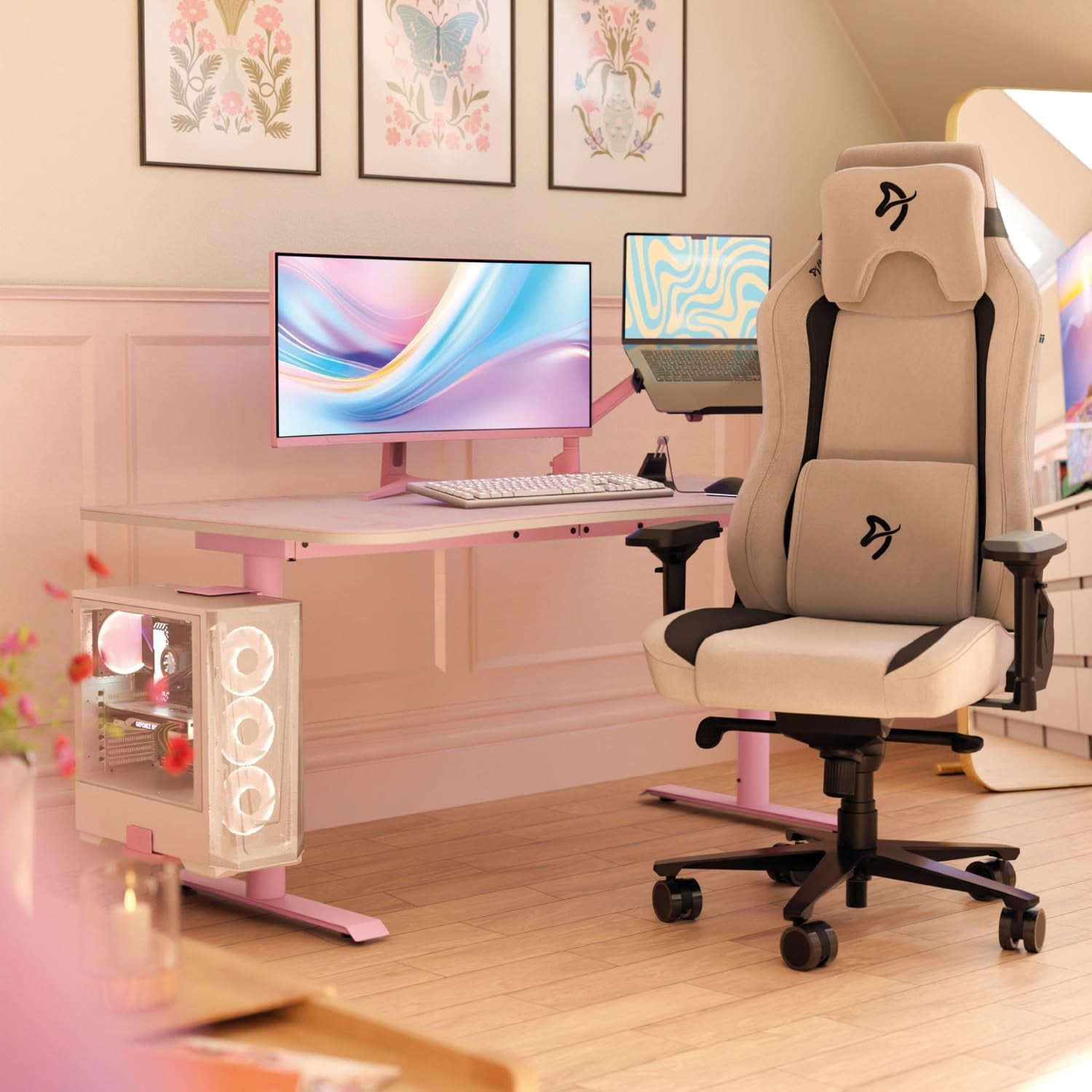 Arozzi Nova 34" Ultrawide Curved Gaming Monitor – VA, 3440x1440 UWQHD, 165Hz, 1ms, HDR10 – Pink