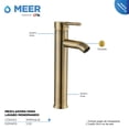 thumbnail image 3 of CNX Mezcladora Monomando Para Lavabo Color Dorado CNX MZM4115, 3 of 5