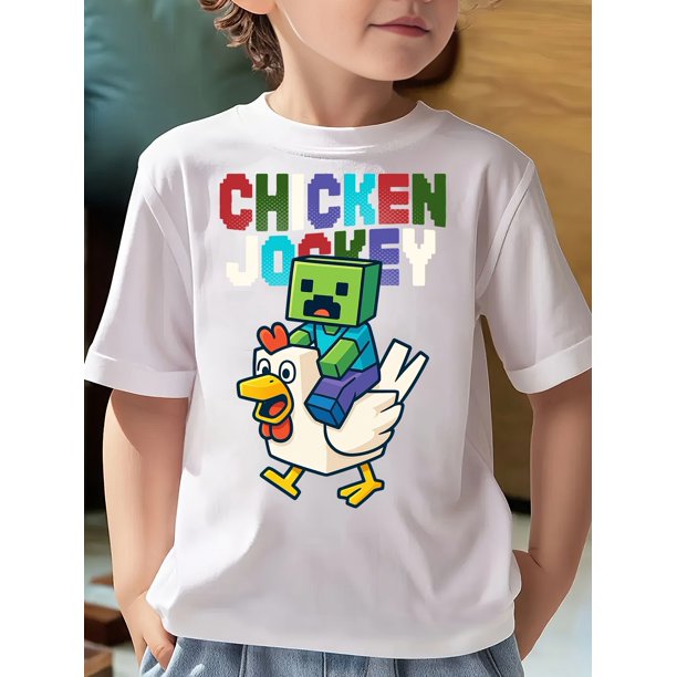 Feral Girl Summer Spring/Summer Comfortable and Easy Going Round Neck T-Shirt: Boys Design Breathable Popular Appeal