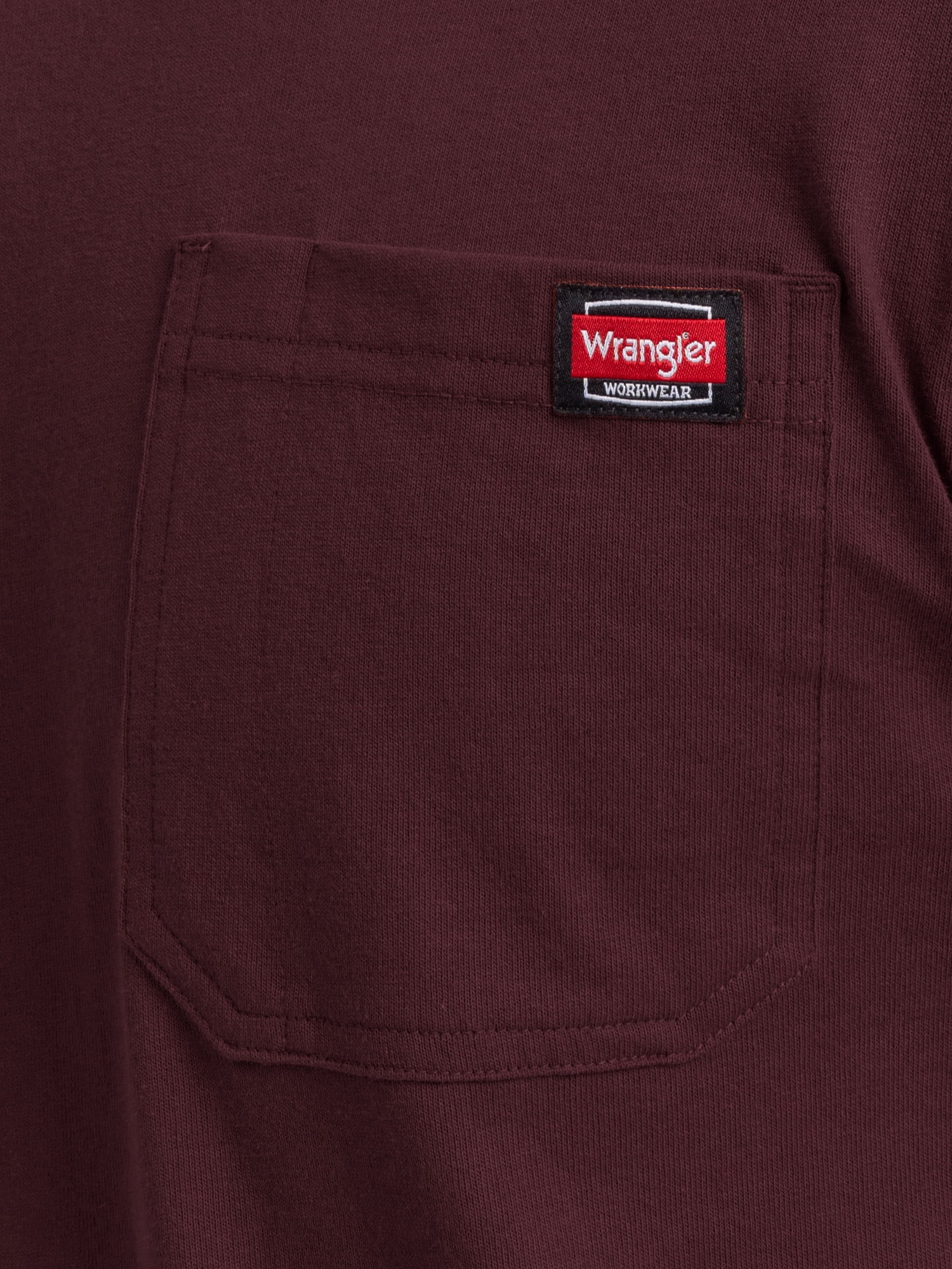 Wrangler Workwear Men's Long Sleeve Heavyweight Pocket T-Shirt, Size S-3XL (Men's and Big Men's)