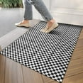 thumbnail image 4 of Black and White Small Checkered Pattern Door Rugs,Washable Non Slip Door Mats Indoor,Decorative Door Mats,Entry Mat Indoor for Entrance,Bedroom,Kitchen,Bathroom,17"x30", 4 of 6