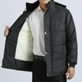 thumbnail image 2 of Winter Men's Hooded Thickened Jacket Outdoor Padded Warm Windproof Cold Weather Coat for Snow Sports, 2 of 9