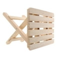 thumbnail image 1 of HEATSHAKING Folding Outdoor Picnic Stool Wood Foot Stool For Camping 1Pcs, 1 of 6