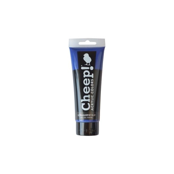 Cheep! Acrylic Paints, 4 oz. Tube - Ultramarine Blue, Perfect for Artists - Quality Acrylic Paint Heavy Body Paint Artist and Student