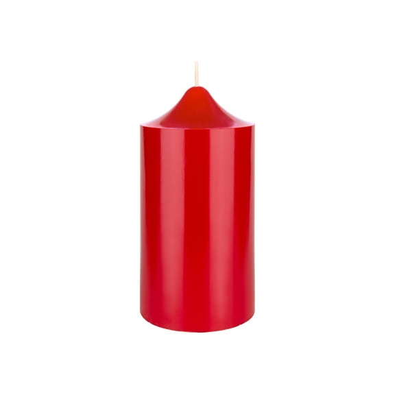 Mega Candles 1 pc Unscented Red Dome Top Round Pillar Candle, Hand Poured Premium Wax Candles 3 Inch x 6 Inch, Home Décor, Wedding Receptions, Baby Showers, Birthdays, Celebrations, Party & More