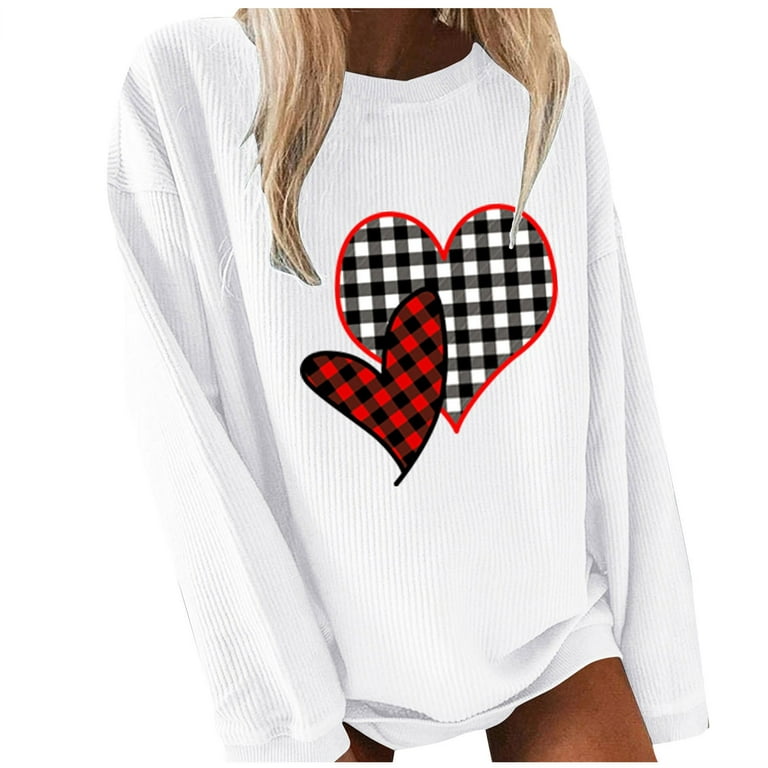 WJHWSX T Shirt Folder Pullover Women Long Sleeve Shirts Solid Colors 3 Pack  Solid T-Shirt Navy Valentine