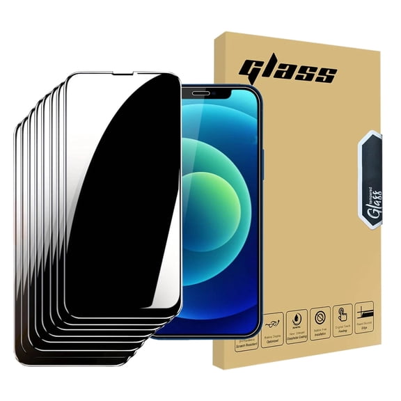 8 PCS Privacy Tempered Glass Anti-Spy Screen Protector Film Compatible with iPhone 14 Pro Max, 6.7 inch Anti-Peeping 9H Hardness Anti-scratch