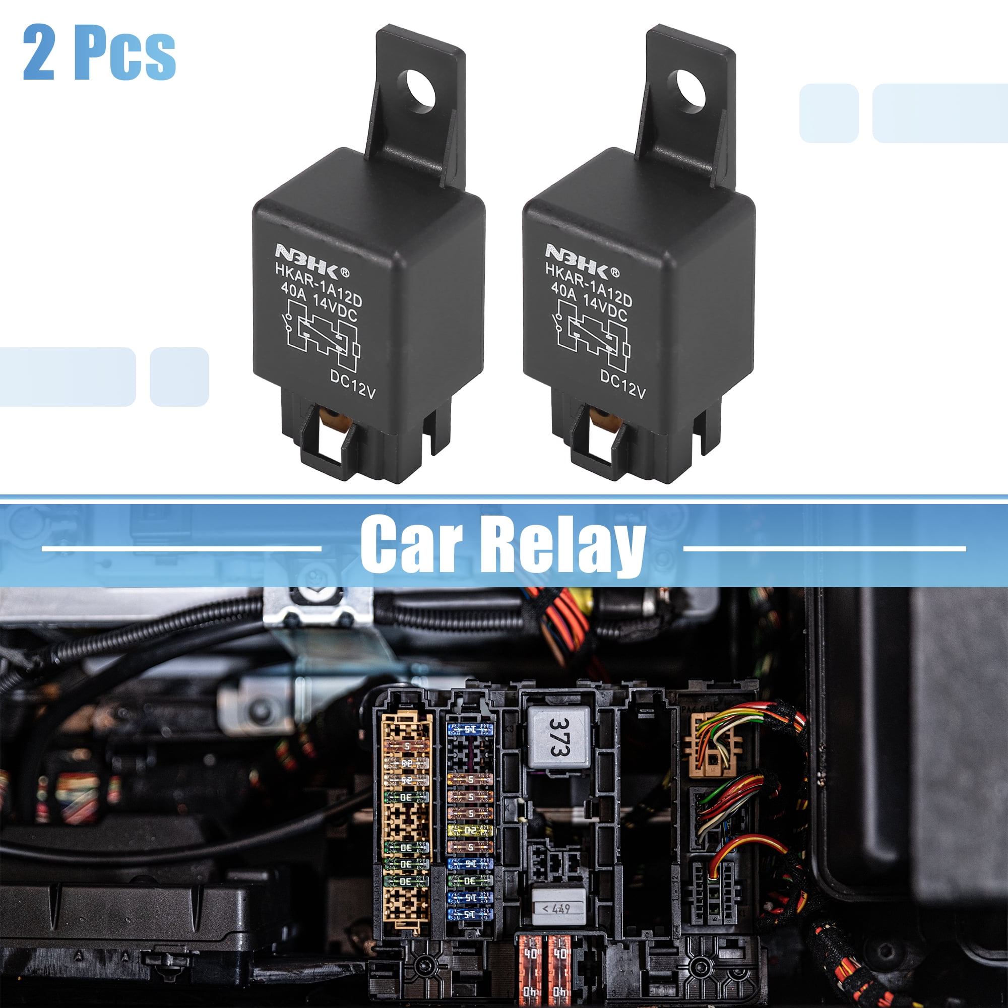 4 Relè SPST 12V 40A 4 Pin Per Auto Furgone Barca Bicicletta - Confezione Da 4 - Foto 2
