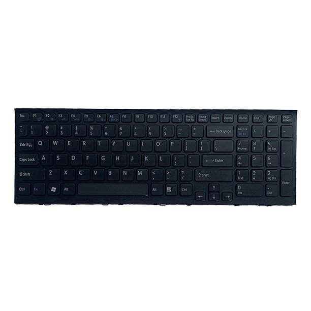 Black Teclado de repuesto con borde negro para ordenador portátil con teclado Sony vpc-eh Vpceh