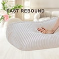 thumbnail image 2 of Headboard Pillow Full - Adjustable Back Support Wedge Pillow for Sitting Up in Bed, Perfect for Reading. Includes Removable & Washable Cover,Beige (54x8x20 Inches), 2 of 8