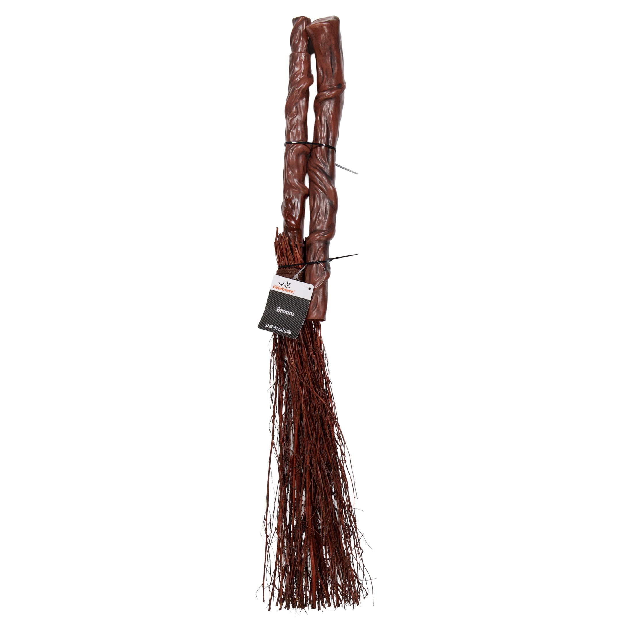 Broom Costume Accessory for Adults, Brown, 37", Halloween by Way To Celebrate