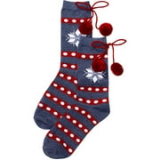Women's Dotted Stripes with Snowflake Socks