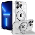 thumbnail image 3 of 360 Rotating Bracket Ring Holder Car Mount Case for iPhone 15 14 13 12 11 Pro Max Magsafe Magnetic Wireless Charging Clear Cover, 3 of 5