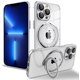 thumbnail image 3 of 360 Rotating Bracket Ring Holder Car Mount Case for iPhone 15 14 13 12 11 Pro Max Magsafe Magnetic Wireless Charging Clear Cover, 3 of 5