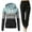 Sky Blue M, variant on 2 Pcs/Set Fall Winter Hoodie Pants Set Printed Colorblock Drawstring Patch Pocket Top Drawstring Elastic Waist Ankle-banded Trousers Lady Tracksuit Sport Outfit