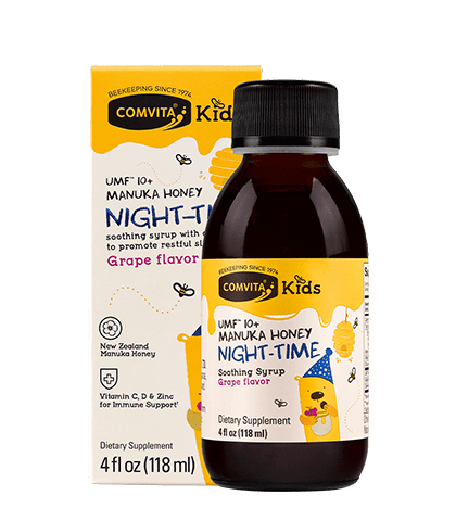 Comvita Kids Night-Time Soothing Syrup with UMF 10+ Manuka Honey, 4 oz (12-24 servings)