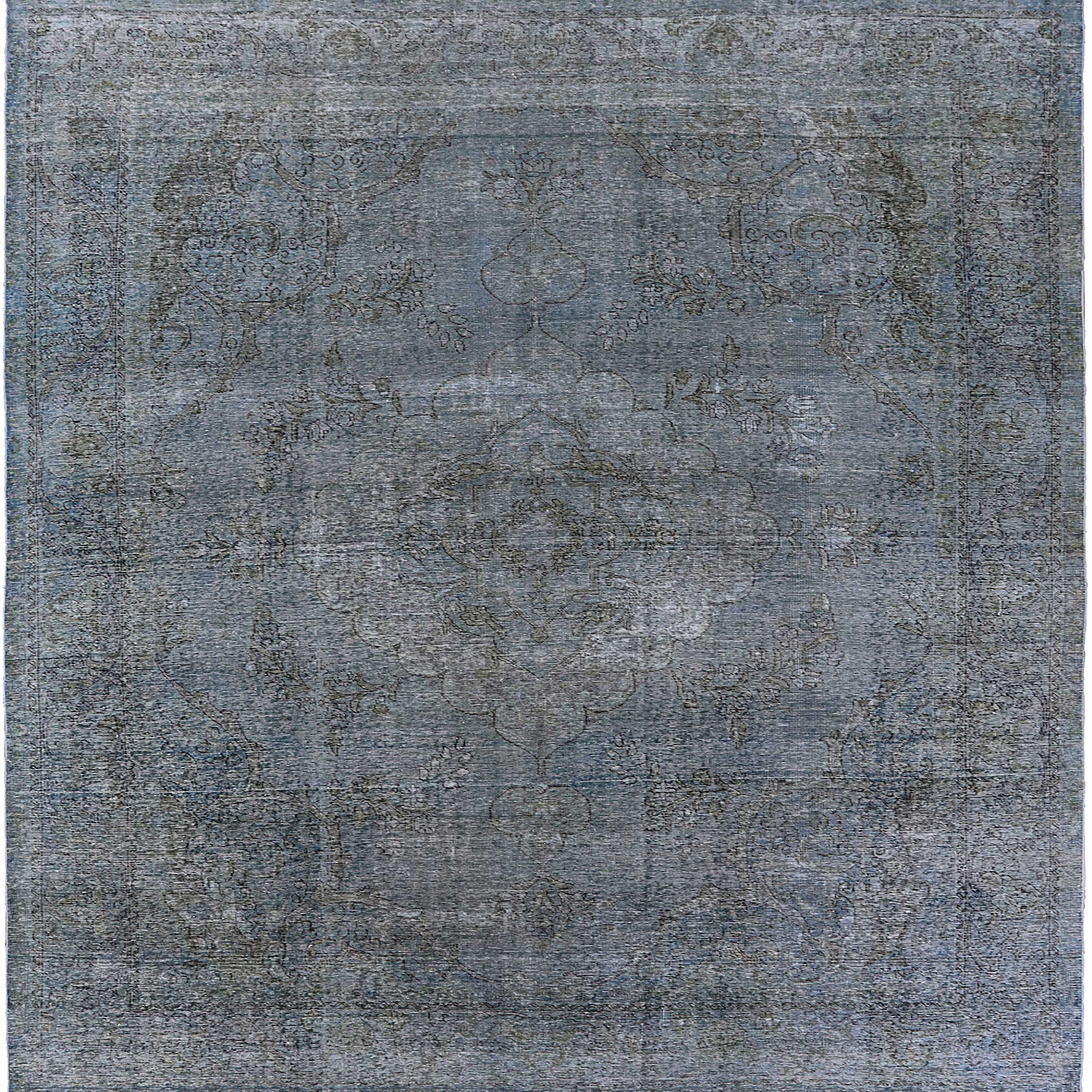 Ahgly Company Indoor Square Mid-Century Modern Iron Gray Oriental Area ...