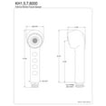 thumbnail image 2 of Kingston Brass KH1000 Pull-Out Kitchen Faucet Sprayer for KS881C, KS891C, KB801SP, Polished Chrome, 2 of 4