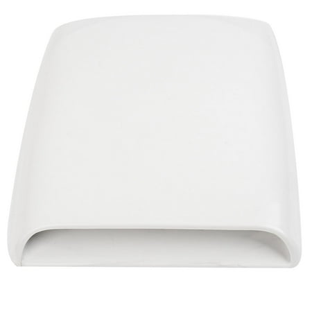 Unique Bargains Auto Air Flow Intake Hood Scoop Turbo Bonnet Vent Cover White 28 x 25 x 3cm