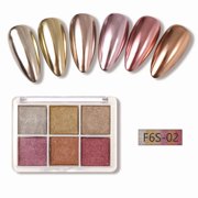 Manicure Six-color Solid Magic Mirror Effect Powder