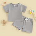 thumbnail image 2 of Bagilaanoe 2pcs Newborn Baby Boy Girl Shorts Set Short Sleeve T Shirt Tops + Shorts 3M 6M 12M 18M 24M Infant Casual Summer Clothes, 2 of 7