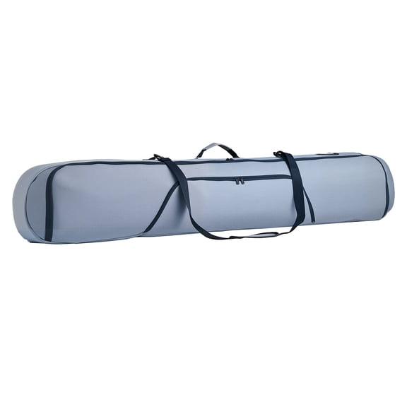 KFFKFF Padded Snowboard Bag, Fits Up to 65 in/165 cm, Durable 600D Waterproof Oxford Fabric, Adjustable Inner Straps for Skis, Poles, Goggles, Gloves, Helmet, and Boots (Gray)