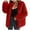 Red, variant on HOOJT Clearance! Womens Fall Open Front Cardigan Faux Furs Coat Vintage Parka Shaggy Jacket Warm Coat Tops
