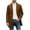 Coffee, variant on Yertdoel Pea Coats for Men Solid Lapel Wool Blend Trench Coat Button Front Mid Length Fashion Warm Outerwear with Pockets, M-3XL