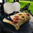 thumbnail image 2 of Golf Cart Seat Covers for 2 Seater,Spring Sunflower Microfiber Cart Seat Towel Blanket,Summer Oil Painting Floral Leaf Plant Absorbent Breathable NonSlip Bench Seats Protector for Golf Course 51"x31", 2 of 9