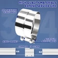 thumbnail image 2 of Confote 5" Stainless Steel T304 Lap Joint Exhaust Band Clamp Step Clamps Fit Catback Muffler, 2 of 7