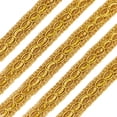 thumbnail image 5 of 15Yards Metallic Braid Lace Trim Blue & Gold Sewing Lace Decorated Gimp Trim, 5 of 9