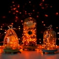 thumbnail image 3 of Set of 2 Orange Lights for Halloween - 16.4ft Battery Operated Fairy String Lights - 50 LEDs Twinkle Firefly Lights with Remote Control for Garden,Thanksgiving Day,Christmas Indoor Decoration, 3 of 7