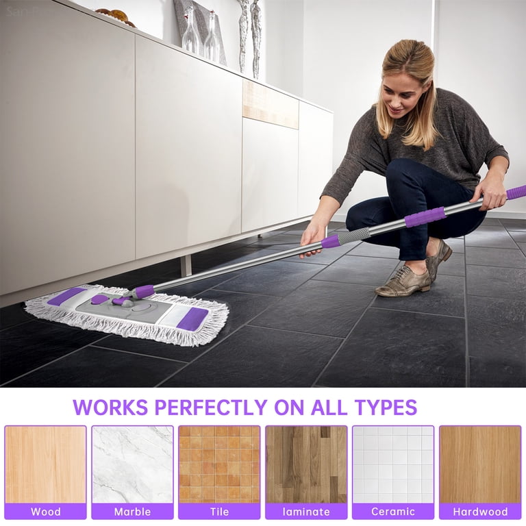 Cshidworld Microfiber Dust Mop with 3 Washable Pads photo 2