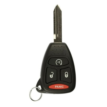 QualityKeylessPlus Aftermarket Compatible Replacement for 4 Button Remote Start Head Key Keyless Entry Fob For Jeep Dodge Chrysler 68002316AA /