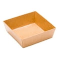 thumbnail image 2 of Matsuri Vision Kraft Paper Small Tetra Sushi Container - 3 3/4" x 3 3/4" x 1 1/2" - 100 count box, 2 of 3