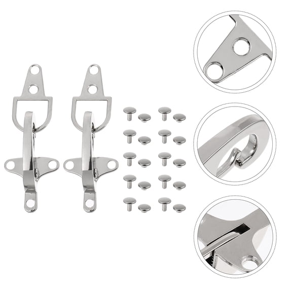 ETHZZLE 1Pair Metal Waist Belt Buckles for Down Jackets Decorative Strong Flexible Connector