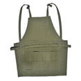 thumbnail image 2 of Delantal de correas de hombro , ​​delantal ajustable con bolsillos, delantal de trabajo de carpintero electricista, para cocina, BLESIY delantal de lona verde, 2 of 8