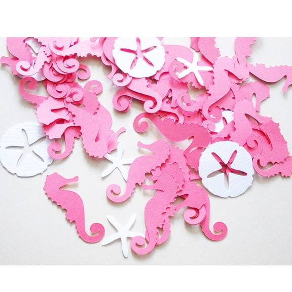 HONITANO 4Set Mermaid Shaped Confetti Paper Decoration For Birthday Party 100pcs