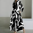 thumbnail image 2 of Elegant Maxi Dress for Women Long Sleeve V-Neck Casual Party Dress With Pocket, 2 of 11