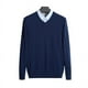 thumbnail image 5 of Cotton Sweater Men Long Sleeve Pullovers Outwear Man V Neck Male Sweaters Fashion Brand Loose Fit Knitting Clothing Korean Style, 5 of 5