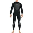 thumbnail image 1 of Soidarity Traje de buceo Neopreno Nylon Traje de baño de manga larga Borde de cuero Clásico Cuello Traje de neopreno de Deportes acuáticos Hombres Negro S, 1 of 6