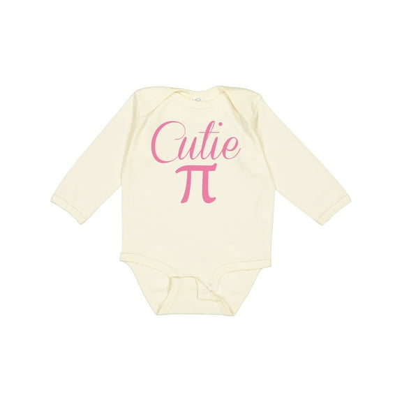 Inktastic Cutie Pie Pink Boys or Girls Long Sleeve Baby Bodysuit