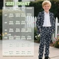 thumbnail image 7 of Xoenoiee Star Print Boys' Tuxedo Suit Set with Blazer and Pants, 2-Piece Slim Fit Formal Outfit for Wedding, Ring Bearer, Prom and Graduation, Size 9-10 Years, 7 of 7