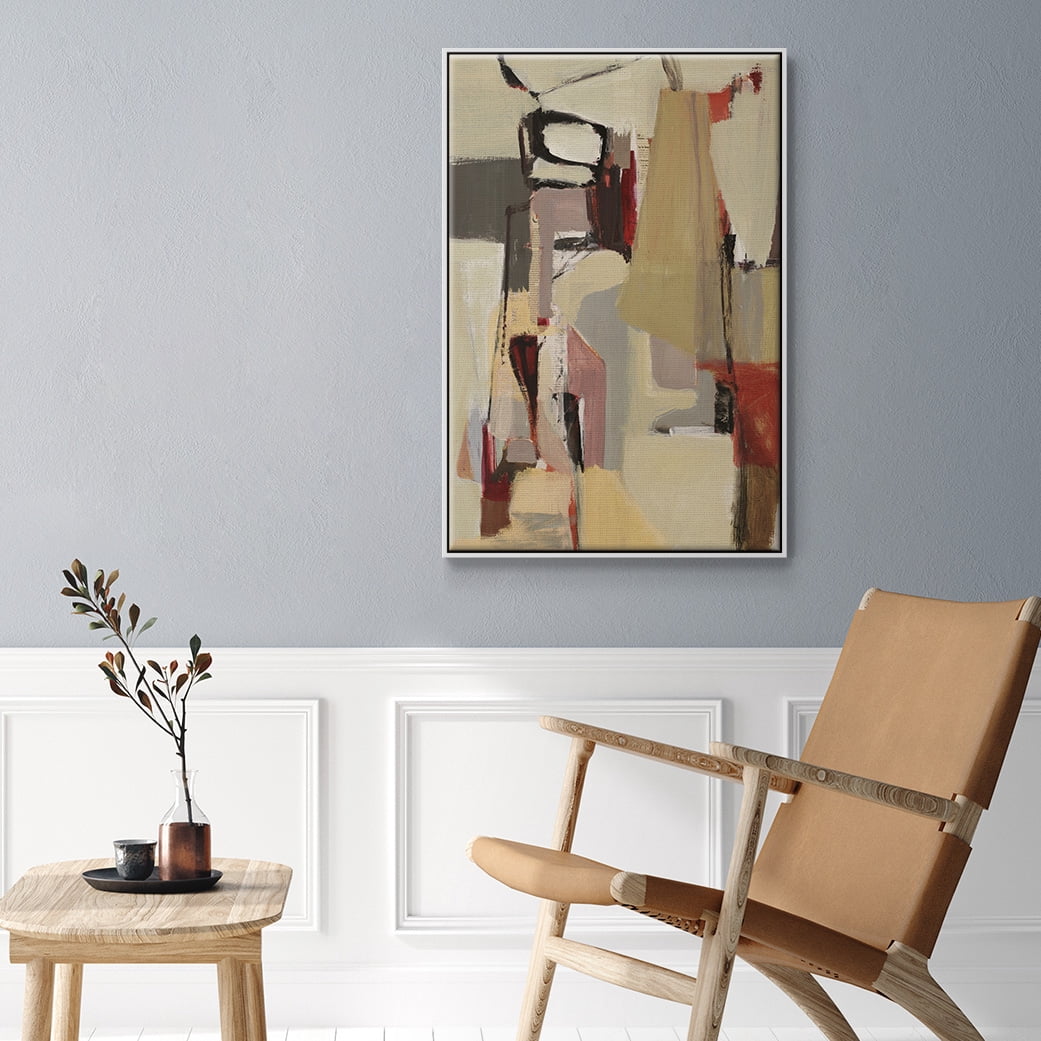 Peaches Framed Premium Gallery Wrapped Canvas - Ready to Hang - 25 x 37 - White Floating Frame