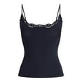 thumbnail image 6 of QIJUNTUO Women's Double-Lined Square Neck Camisole With Removable Padding For Club Wear Black, 6 of 8