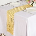 thumbnail image 5 of BalsaCircle 5 Gold Sequined Geometric Design Tulle Chair Sashes Party Events Decorations, 5 of 8