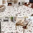 thumbnail image 6 of Western Desert Area&nbsp;Rug 5x8ft Retro Brown Cowboy Ethnic Horse Non-Slip&nbsp;Washable Square&nbsp;Rugs Soft Felt Indoor Floor Mat for Bedroom Kitchen Living Room Bathroom, 6 of 9