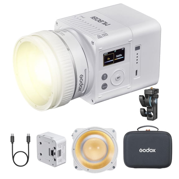 Godox ML80Bi LED Video Light with Battery, Bi-Color 2800K-6500K Portable Handheld Light, CRI 96 /TLCI 97 , 29,600 Lux, App & NFC Control for Photography/Video