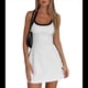 thumbnail image 3 of Vestido Mini de Canalé Sin Mangas para Mujer, de Punto con Tirantes Finos, Informal, Ajustado y Ceñido. y Negro M, 3 of 9
