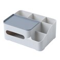 thumbnail image 1 of Living Room Bedroom Roll Tissue Box Divided Space Saving Holder For Bathroom Bedroom Living RoomGray WihteSmall, 1 of 3